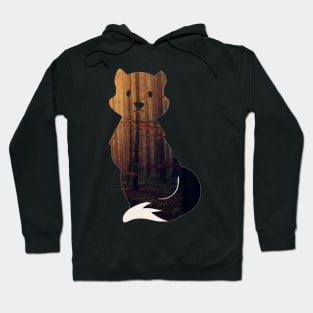 Autumn forest fox pattern - Fall Hoodie